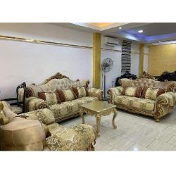 7-SEATERS-SOFA-CHAIRS-QUALITY-DESIGNED-ROYAL-GOLD-BROWN-LEWO