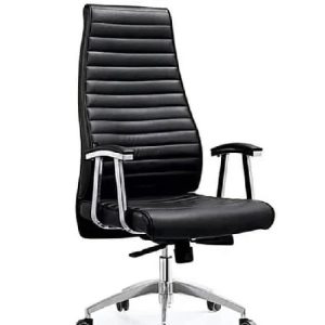 EXECUTIVE CHAIR - QUALITY DESIGNED BLACK WITH ARMS (AUFUR)