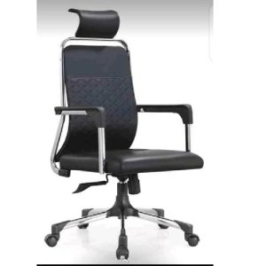 EXECUTIVE OFFICE CHAIR - QUALITY DESIGNED BLACK WITH HEAD REST (NOFU)