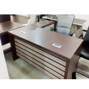 OFFICE TABLE - QUALITY 2 METER BROWN WITH CREAM COLUR DESIGNED (ARIN)