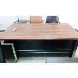 OFFICE TABLE - QUALITY 2 METER BROWN WITH DESIGNED (ARIN)