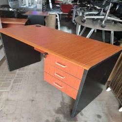 OFFICE TABLE - QUALITY DESIGNED BROWN WITH 3 DRAWERS (AUFUR)