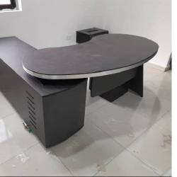 OFFICE TABLE - QUALITY DESIGNED GRAY OVAL EXECUTIVE (AUFUR)