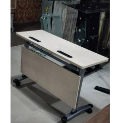 OFFICE TABLE - QUALITY DESIGNED LIGHT BROWN TOP & FRONT (AUFUR)