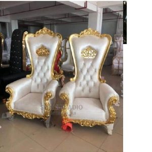 ROYAL CHAIR - QUALITY DESIGNED CREAM & GOLD (MOBIN)