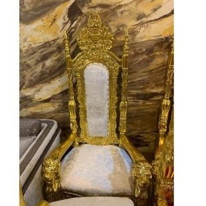 ROYAL CHAIR - QUALITY DESIGNED WHITE & GOLD (MOBIN)