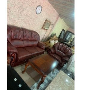 SOFA CHAIRS - QUALITY COFFEE BROWN WITHOUT CENTER TABLE (EKIN)