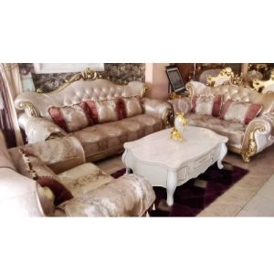 SOFA CHAIRS - QUALITY DESIGNED 7 SEATERS & CENTER TABLE WTH 2 SIDE STOOLS (AUSFUR)