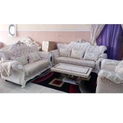 SOFA CHAIRS - QUALITY DESIGNED 7 SEATERS CENTER TABLE WTH 2 SIDE STOOLS (AUSFUR)