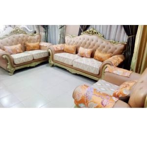 SOFA CHAIRS - QUALITY DESIGNED 7 SEATERS & CENTER TABLE WTH 2 SIDE STOOLS (AUSFUR)