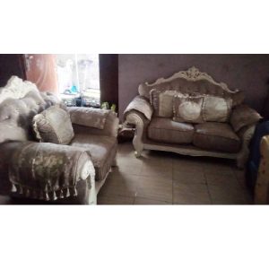 SOFA CHAIRS - QUALITY DESIGNED 7 SEATERS & CENTER TABLE WTH 2 SIDE STOOLS (AUSFUR)