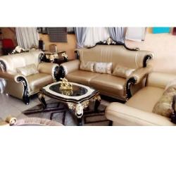 SOFA CHAIRS - QUALITY DESIGNED 7 SEATERS & CENTER TABLE WTH 2 SIDE STOOLS (AUSFUR)