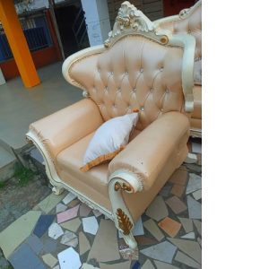 SOFA CHAIRS - QUALITY DESIGNED 7 SEATERS LIGHT BROWN COLOR (DEEM)