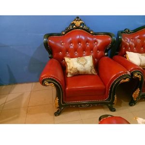 SOFA CHAIRS - QUALITY DESIGNED 7 SEATERS RED COLOR (DEEM)