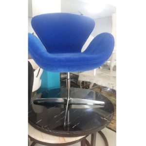 VISITOR`S CHAIR - QUALITY BLUE HIBISCUS DESIGNED (MOBIN)