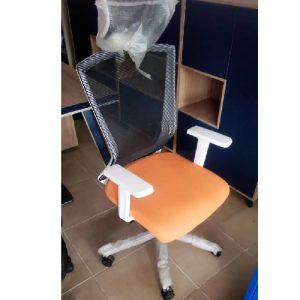 VISITORS CHAIR - QUALITY DESIGNED ORANGE & BLACK COLOR (FICO)