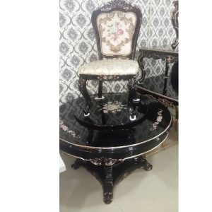 CENTER TABLE & DINING - QUALITY DESIGNED BLACK ROUND (MOBIN)