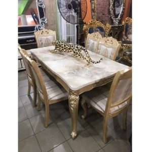 DINING SET - QUALITY DESIGNED 6 CHAIRS (OPIN)