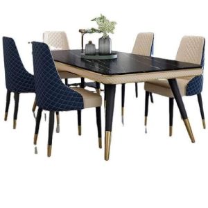 DINING SET - QUALITY DESIGNED BLACK & BROWN (ZIDFU)