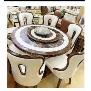 DINING SET - QUALITY WHITE & BROWN (SOFU)