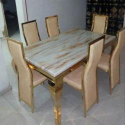 DINING TABLE - QUALITY VERSACE DESIGNED WITH 6 CHAIRS (MOBIN)