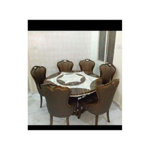 Dining Set Marble Bronlynx + 6 Dinning Chair