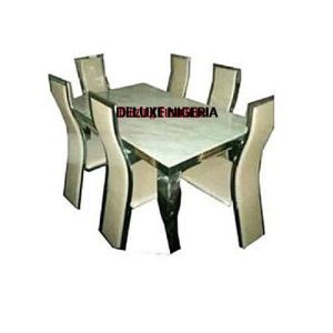 Dinning Set - Elegant Marble With 6 Chairs (I) - Medium