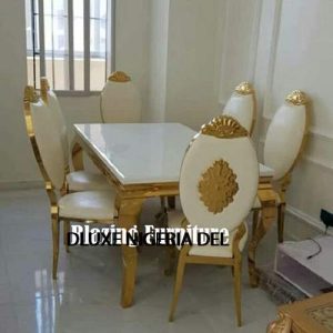 Dinning Set - Elegant Marble With 6 Chairs (II) - Medium