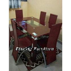 Dinning Set - Executive Marble With 6 Chairs - Medium