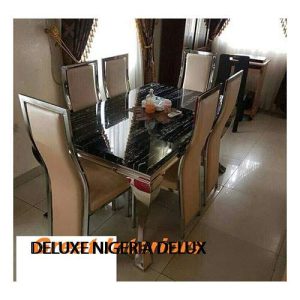 Dinning Set - Exquisite Marble With 6 Chairs (II) - Medium