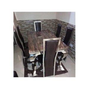 Dinning Set Exquisite Marble With 6 Chairs (III) - Medium