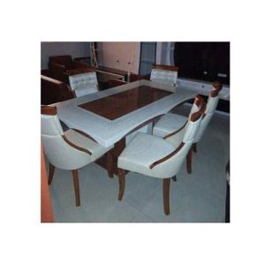 Dinning Set Exquisite Marble With 6 Chairs - Medium