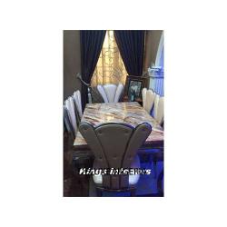 Dinning Table Exquisite Marble With 6 Chairs (IV)