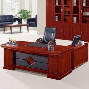 EXECUTIVE OFFICE TABLE - QUALITY DESIGNED BROWN CHAIR & EXTENSION(NOFU)