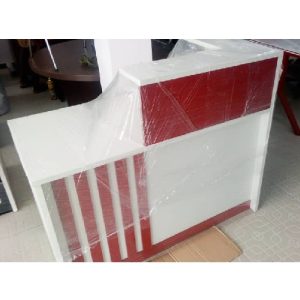 FRONT DESK - QUALITY DESIGNED 1.2M WHITE & RED (ARIN)