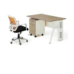 OFFICE DESK - QUALITY DESIGNED WHITE & BROWN (ZIDFU)