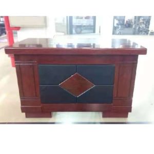 OFFICE TABLE - QUALITY BROWN WITH BLACK DESIGN (JAFU)