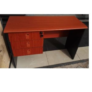 OFFICE TABLE - QUALITY DESIGNED 1.2 METER BROWN WITH 3 DRAWERS(NOFU)