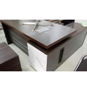 OFFICE TABLE - QUALITY DESIGNED 1.6 METER BROWN & WHITE (ARIN)