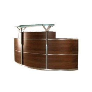 Reception Desk Crescent (Glass top)