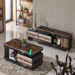 TV STAND - QUALITY COFFEE BROWN CENTER TABLE WITH DRAWER (SATEC)