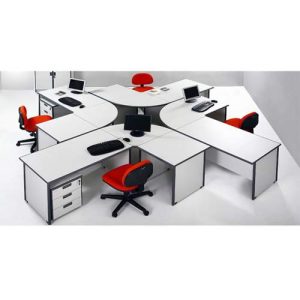 Workstation 4-Man with Pedestals MDTW